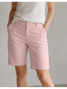 VINCE Women’s Stretch Cotton Bermuda Shorts in Pink-Size 12